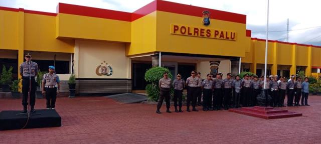 Polres Palu Gelar Pasukan Amankan Ibadah Paskah 2018