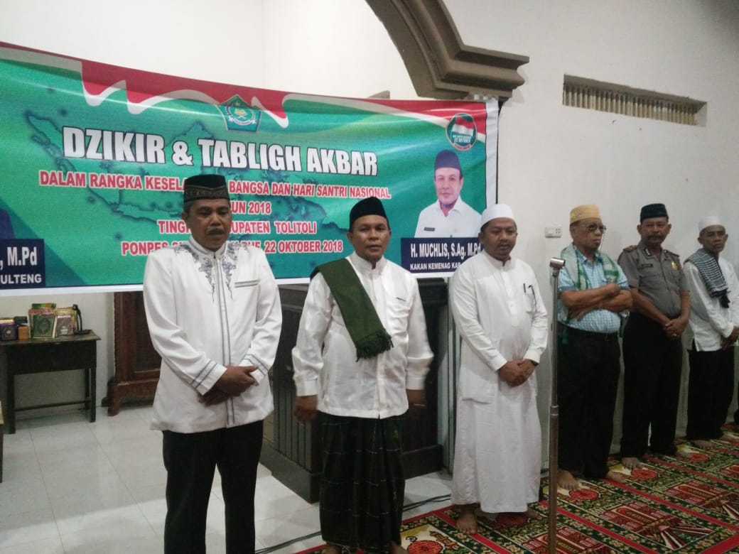 PERINGATI HARI SANTRI NASIONAL DI TOLITOLI DI GELAR DENGAN  ZIKIR BERSAMA