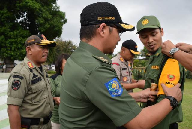Satpol PP Dan Linmas Kota Palu Gelar Apel Pasukan Untuk Pengamanan Pemilu 2019