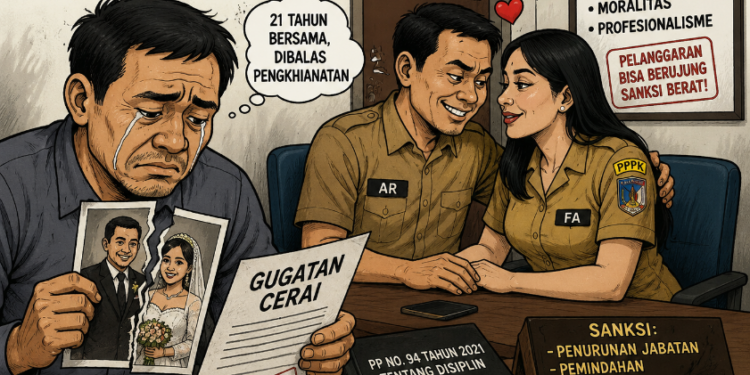 Skandal Dugaan Perselingkuhan ASN Mengemuka, Rumah Tangga 21 Tahun Berujung Gugatan Cerai